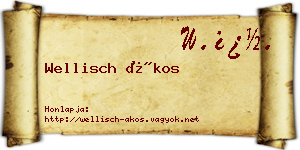 Wellisch Ákos névjegykártya